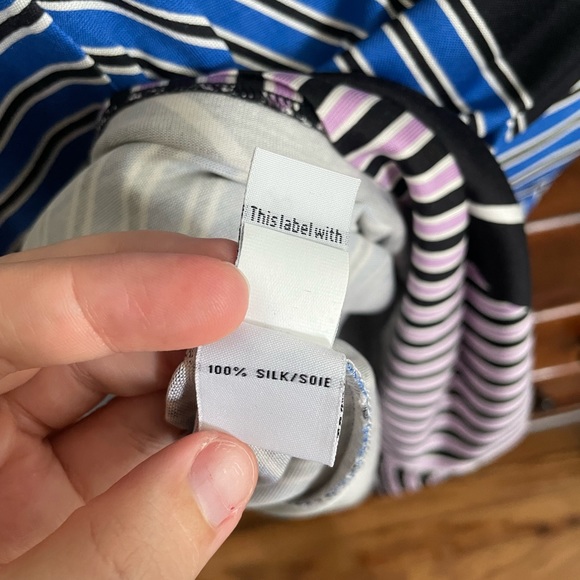 DVF Ruri dress sailor chevron lily print size 6 - Picture 6 of 6